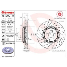 15 481 119 Brembo PREMIUM VA zweiteilig | MERCEDES C63 AMG,E63 AMG 06 | 09.9764.23