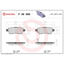 BREMBO Bremsklötze HA | NISSAN NP300, Pathfinder 04 | P 56 060