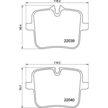 BREMBO Bremsklötze HA | BMW 5, 7, 8 15 | P 06 109