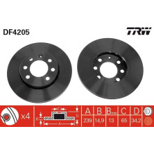 17 481 042 Bremsscheibe VA | AUDI A2,VW Lupo 99 | DF4205