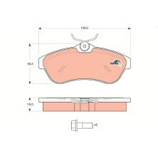 Bremsklötze VA | CITROEN C2,C3 02 | GDB1496