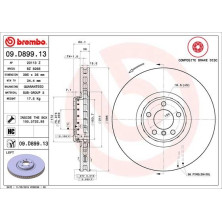 Bremsscheibe VA li | BMW X5, X6 06-19 | 09.D899.13