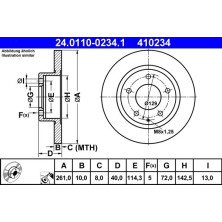 Bremsscheibe Mazda T. 626/Mx-6/Premacy/Xedos 91-05 | 24.0110-0234.1