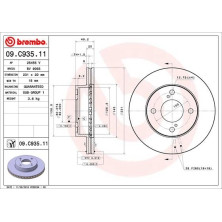 Bremsscheibe VA | SUZUKI Celerio 14 | 09.C935.11