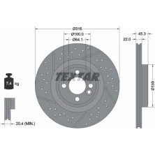 Bremsscheibe Mini P. Cooper 1.6-2.0 06 | 92279105