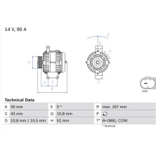 Lichtmaschine | MERCEDES A,B-Klasse | 0 986 080 500