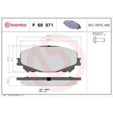 BREMBO Bremsklötze VA | RENAULT Espace, Scenic 15 | P 68 071