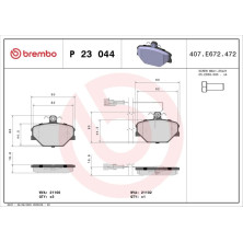 BREMBO Bremsklötze VA | FIAT Tempra 90-98 | P 23 044