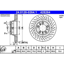 Bremsscheibe Porsche T. 911 3,6-3,8 06-12 | 24.0128-0264.1