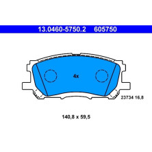 Bremsbelagsatz Lexus P. Rx 3,0-3,5 03-08 | 13.0460-5750.2