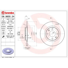 70 481 036 Bremsscheibe VA | CITROEN BX 85 | 08.9600.24