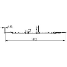 Handbremsseil li | HYUNDAI i10 | 1987482616