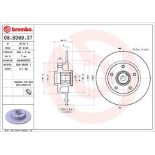 Bremsscheibe HA | RENAULT Megane 15 | 08.B369.37