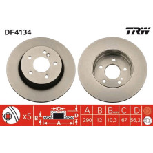 Bremsscheibe Db T. S210 Combi 96-03 | DF4134