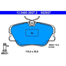 Bremsbelagsatz Db P. W124/W201 85-97 | 13.0460-2927.2