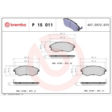 BREMBO Bremsklötze VA | DAEWOO Rexton/Korando/Musso 00 | P 15 011