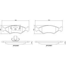 BREMBO Bremsklötze VA | FORD Escort, Fiesta, Orion 80-02 | P 24 043