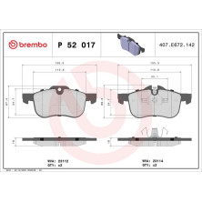 BREMBO Bremsklötze VA | MG 75/ZT 99 | P 52 017