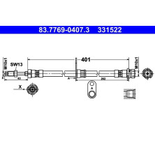 Bremsschlauch | 83.7769-0407.3