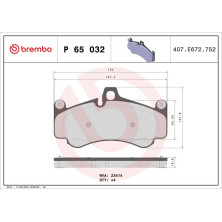 BREMBO Bremsklötze VA | PORSCHE 911 97-12 | P 65 032