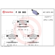 BREMBO Bremsklötze VA | OPEL Adam, Corsa E 12 | P 59 083