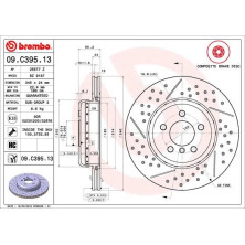 11 482 101 Brembo Premium HA zweiteilig | BMW 3, 4 11 | 09.C395.13