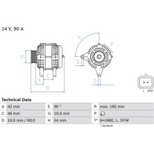 Lichtmaschine | CITROEN,FIAT,PEUGEOT | 0 986 080 190