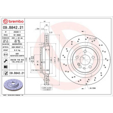 15 482 078 Bremsscheibe HA | MERCEDES S-Klasse 98 | 09.B842.21