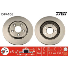 Bremsscheibe Jaguar T. Xj 03 | DF4106