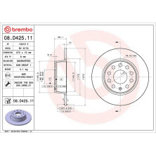 Bremsscheibe HA | AUDI Q2 SEAT SKODA VW T-Roc 17 | 08.D425.11