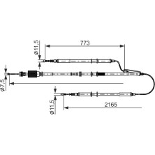 Handbremsseil | OPEL Insignia 08-17 | 1987482806