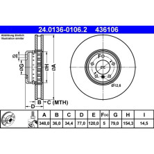 Bremsscheibe | 24.0136-0106.2