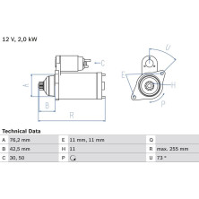 Starter | AUDI,SEAT,SKODA,VW | 0 986 024 360