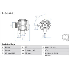 Lichtmaschine | VW,DODGE,JEEP,CHRYSLER,FORD,SEAT | 0 986 045 360