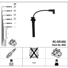 RC-CR1202 NGK | Zündkabelsatz | CHRYSLER Voyager II 97-01 | 4058