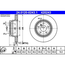 Bremsscheibe Bmw T. 3/4 2.0-3.0 11 | 24.0120-0243.1