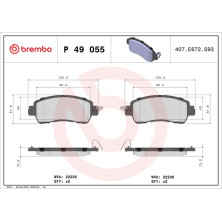 BREMBO Bremsklötze VA | MAZDA 2 14 | P 49 055