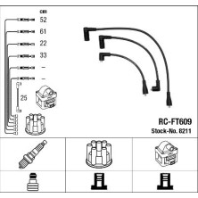 RC-FT609 NGK | Zündkabelsatz | FIAT TEMPRA (159) 1.6,3.90-4.93 | 8211
