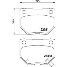 BREMBO Bremsklötze HA | SUBARU Impreza 99-14 | P 78 016