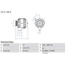 Lichtmaschine | ALFA,LANCIA | 0 986 083 300