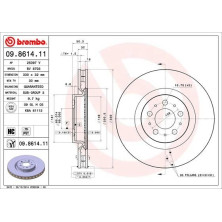 76 481 029 Bremsscheibe VA | VOLVO S60R,V70R 03 | 09.8614.11