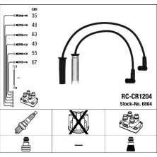 RC-CR1204 NGK | Zündkabelsatz | Chrysler Voyager 3.3i 95-01 | 6864