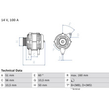 Lichtmaschine | CHEVROLET,OPEL | 0 986 042 750