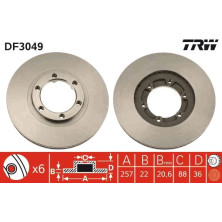 Bremsscheibe Opel P. Frontera | DF3049