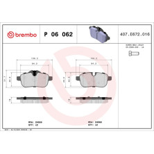 BREMBO Bremsklötze HA | BMW Z4 09-16 | P 06 062