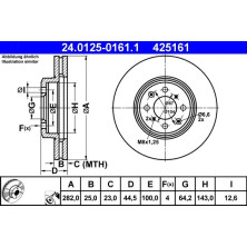 Bremsscheibe Mg P. 1.8/2.5 Zr/Zs 01-05 | 24.0125-0161.1