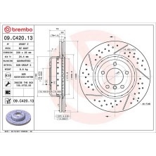 11 481 134 Brembo Premium VA zweiteilig | BMW 1, 3 04-13 | 09.C420.13