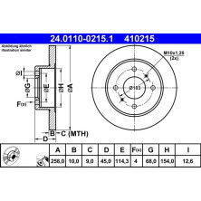 Bremsscheibe Nissan T. Almera 00-/Primera 90-02 | 24.0110-0215.1