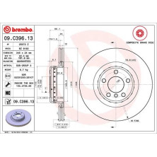 11 482 092 Brembo PREMIUM HA zweiteilig | BMW 1er, 2er, 3er, 4er 10 | 09.C396.13