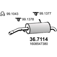 Endschalldämpfer | CITROEN C3,C4,PEUGEOT 04 | 36.7114